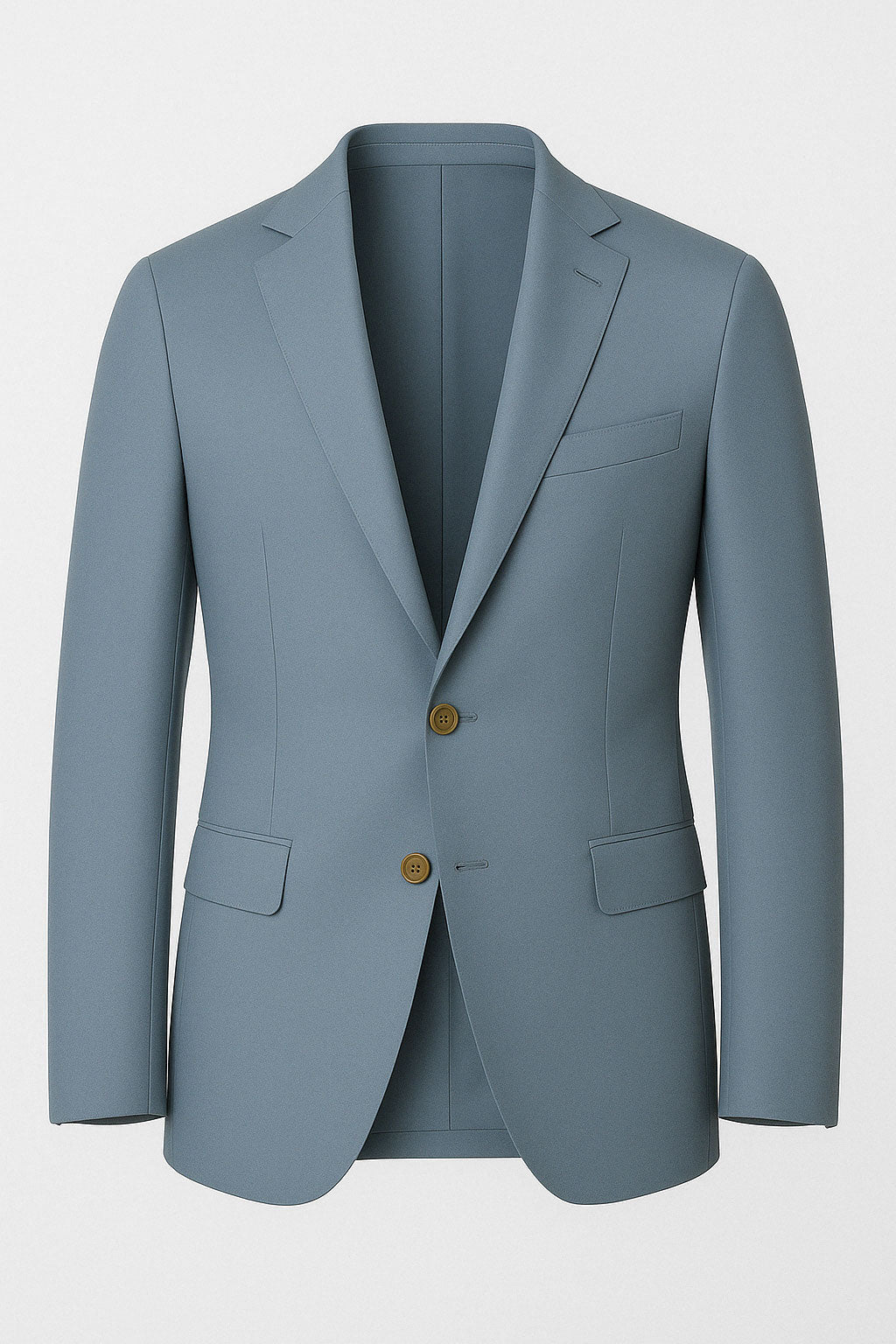 Single-Breasted Jacket Light Blue