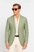 Linen & Viscose Blazer - Green