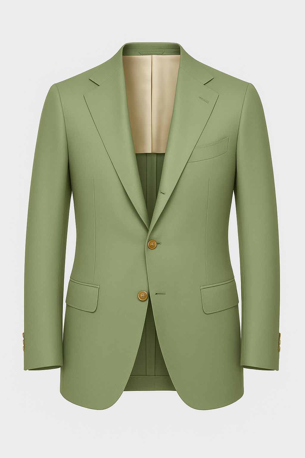 Linen & Viscose Blazer - Green