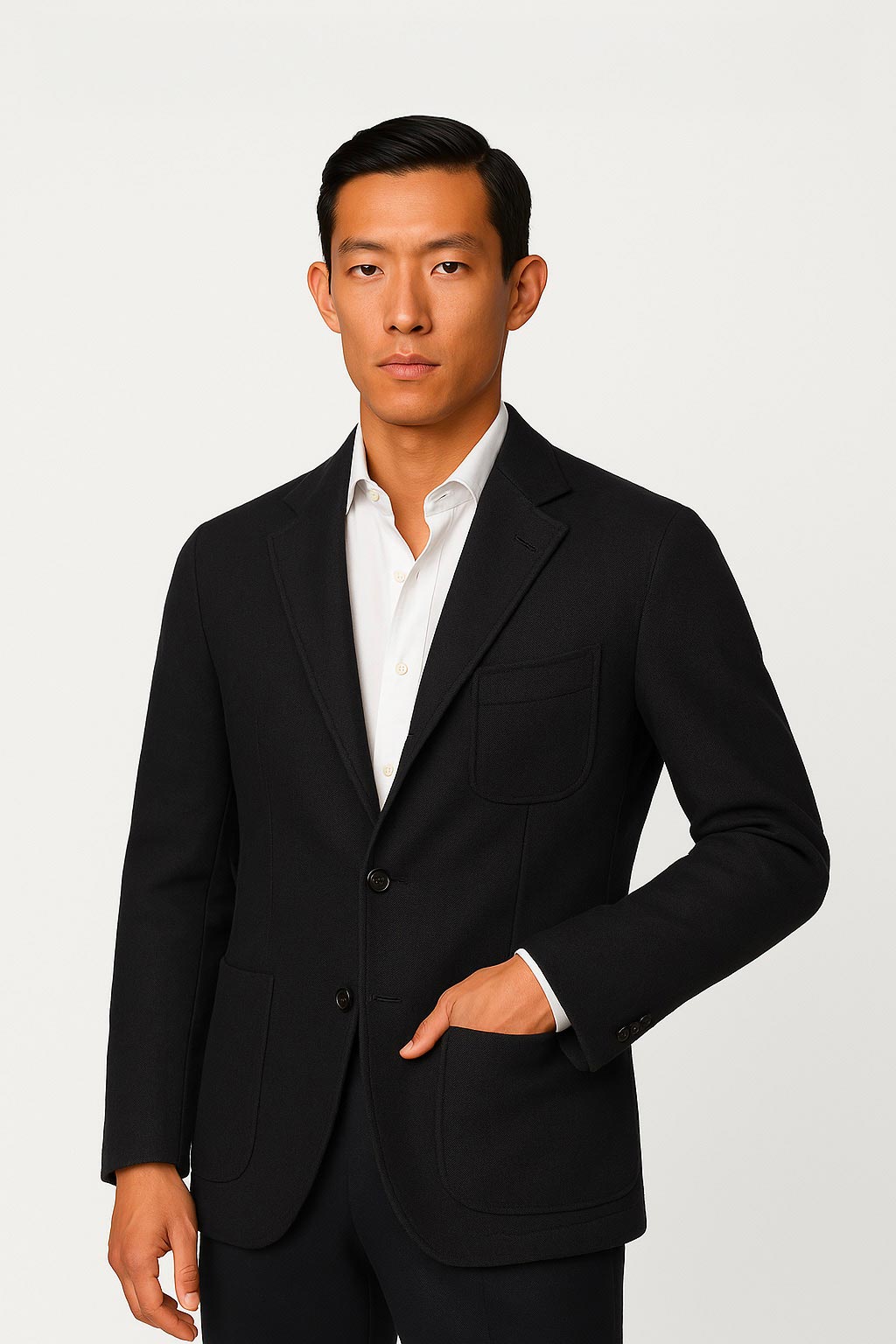 Linen Blazer - Black